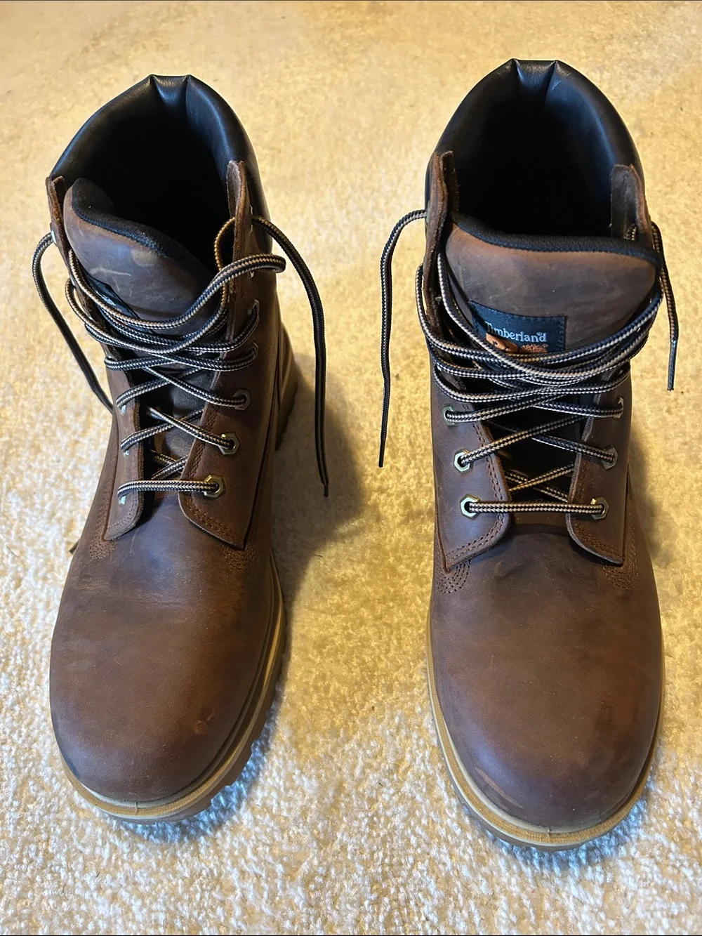 Timberland NWOT Brown Leather Lace-Up Work Boots